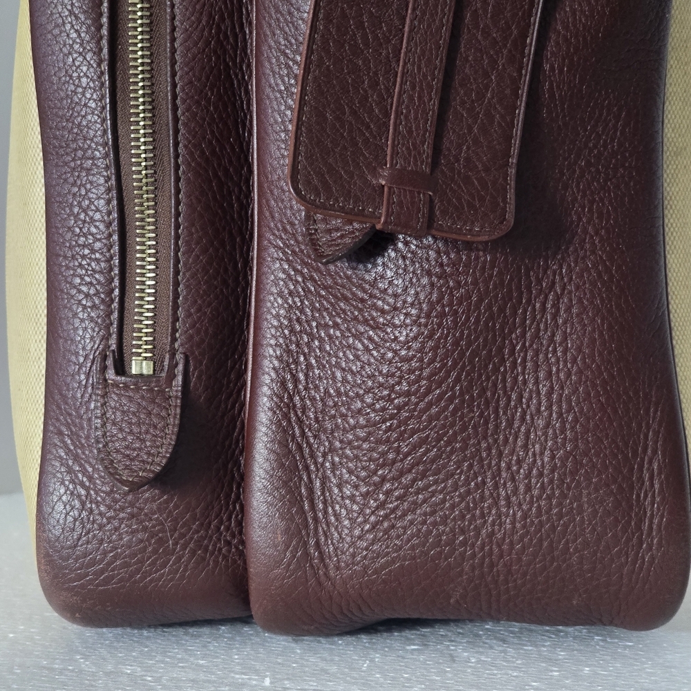 Hermès Helena Messenger Bag in Tobacco Leather and Toile Canvas Authentic - Picture 5 of 16